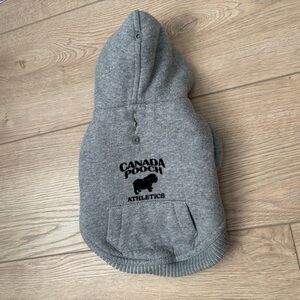 Pet Canada Pooch Gray Dog Hoodie cozy caribou Sherpa lined fleece size 10